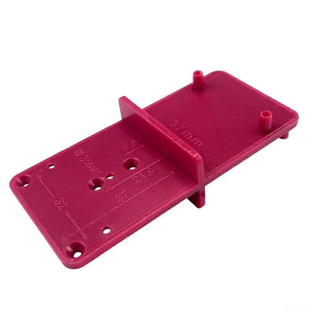 Hinge Hole Drilling Tool for 35mm and 40mm Hinges, Cabinetry Installation, Red
