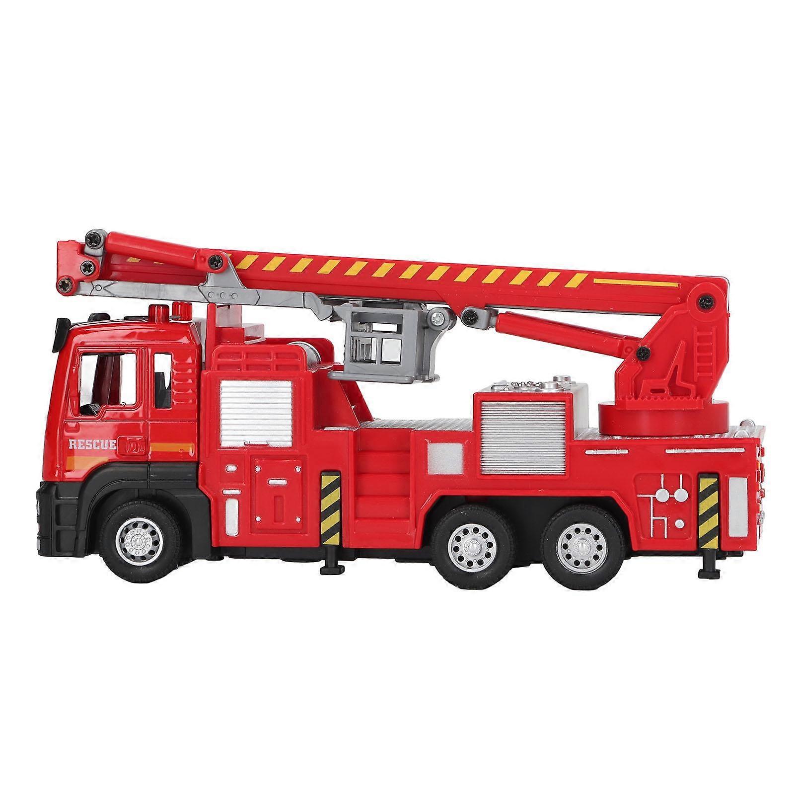 1:32 Ladder Car Toy Pull Back 360 Degree Rotation Alloy Retractable Ladder Car Toy Model with Light