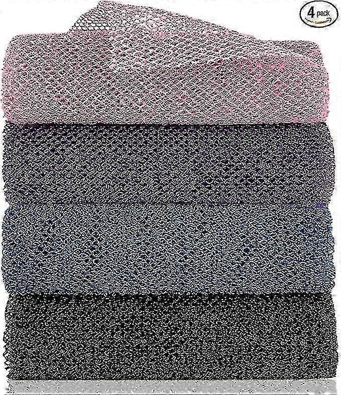 4 Pieces African Net African Body Exfoliating Net African Net Bath Sponge