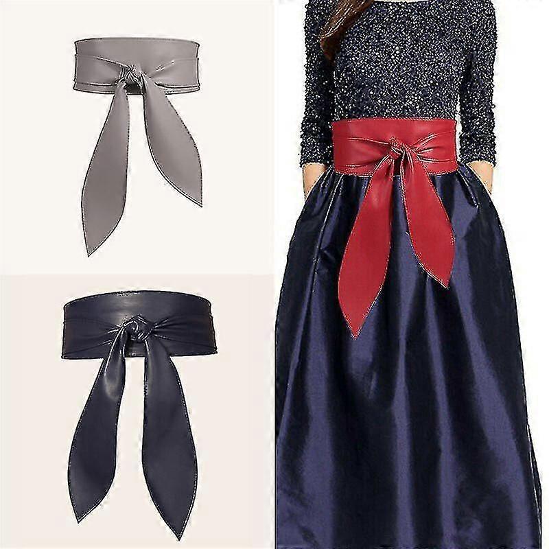 Wrap Around Tie Corset Femmes Robe Ceinture Dame Taille Large Cuir Soft Pu Excellent