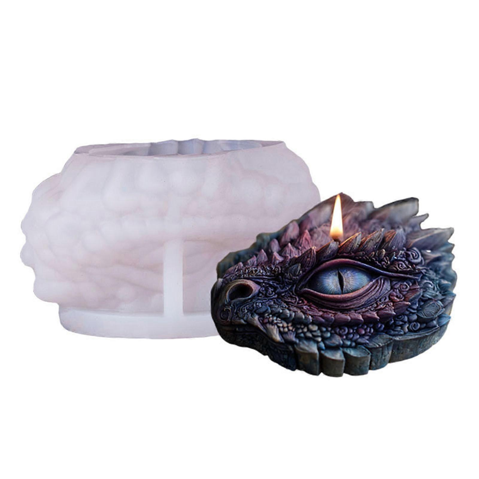 Reusable Silicone Dragon Eye Candle Making Mould With Intricate Mythicals Designs For Craft Projects Multicolor