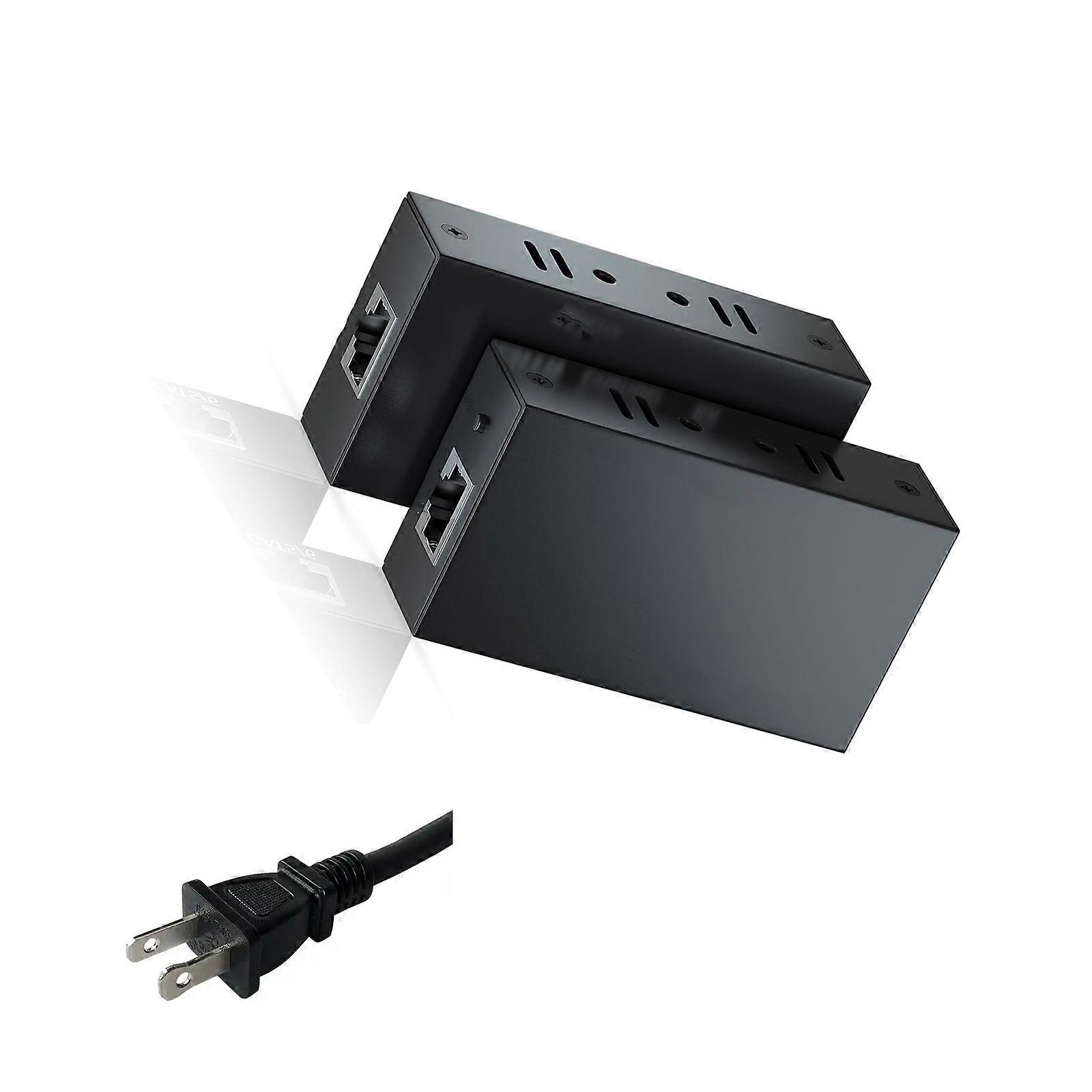 60M Rj45 Ethernet Extender 1080P Transmission Via Cat5e/6/7 Cable for Gaming Consoles Conference Room Multicolor