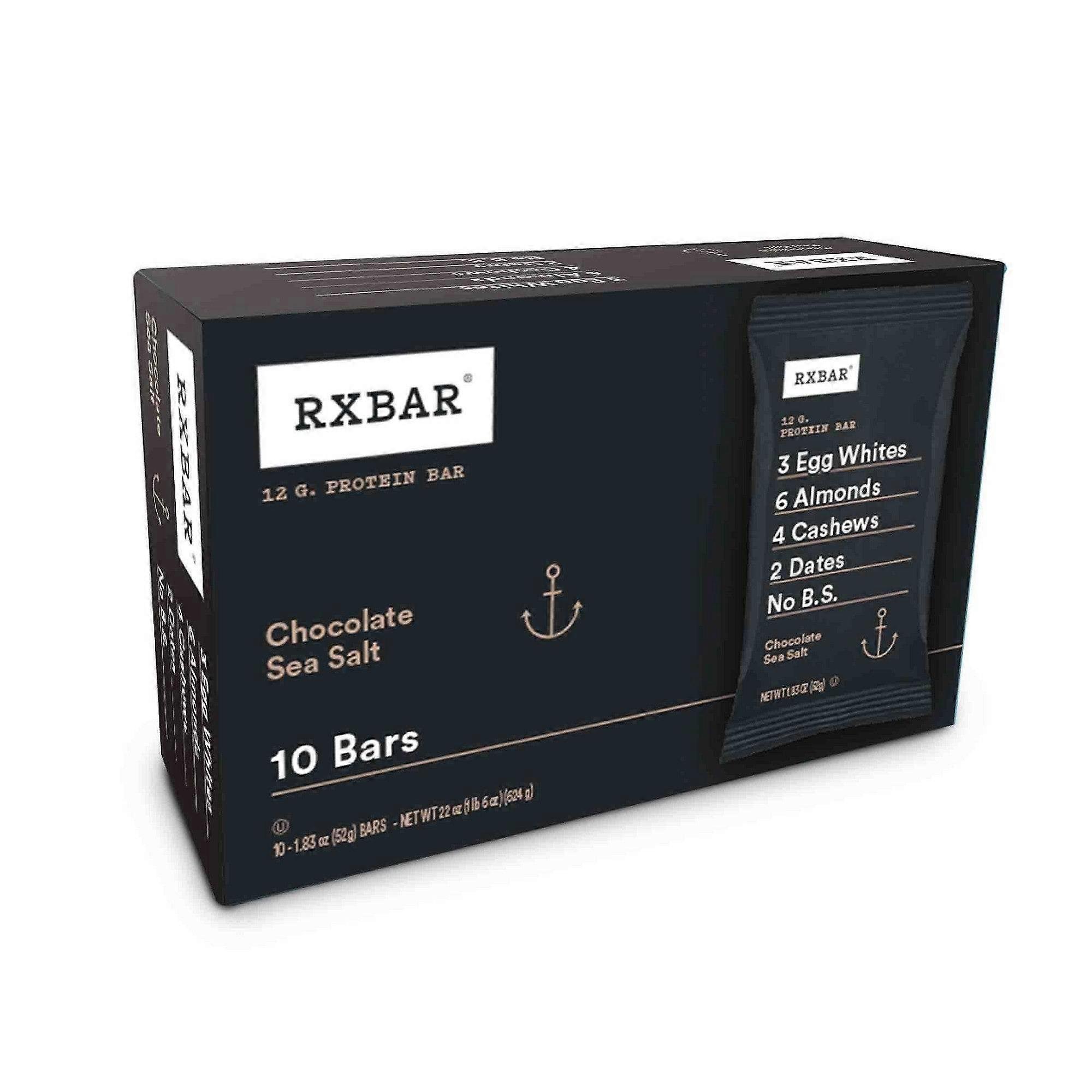 Rxbar Chocolate Sea Salt Protein Bars, 10 Ea