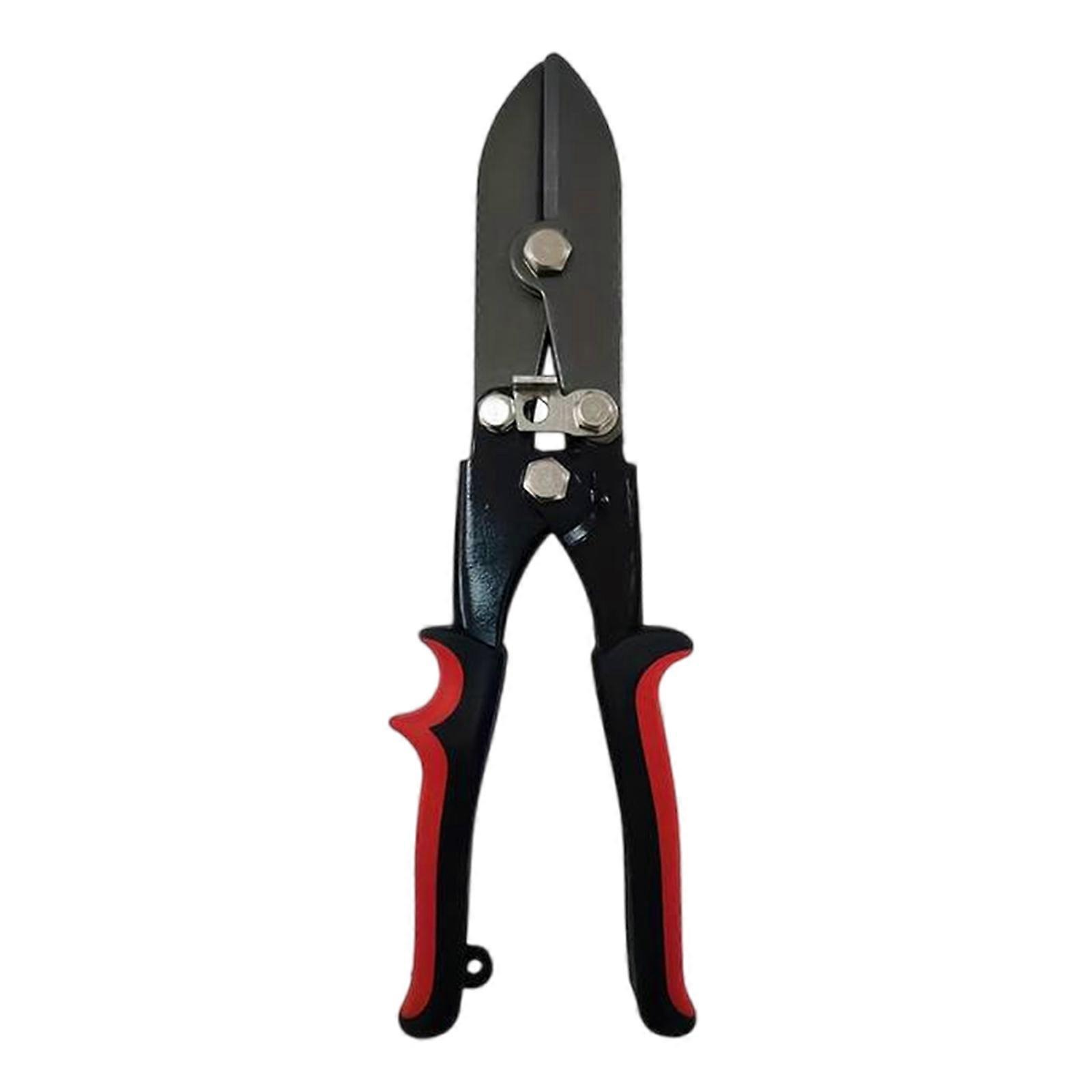 Metal Crimper With 5 Blade Ergonomic Grip for 24-28 Gauge Secure Locking Mechanism For Downspout Installation Multicolor