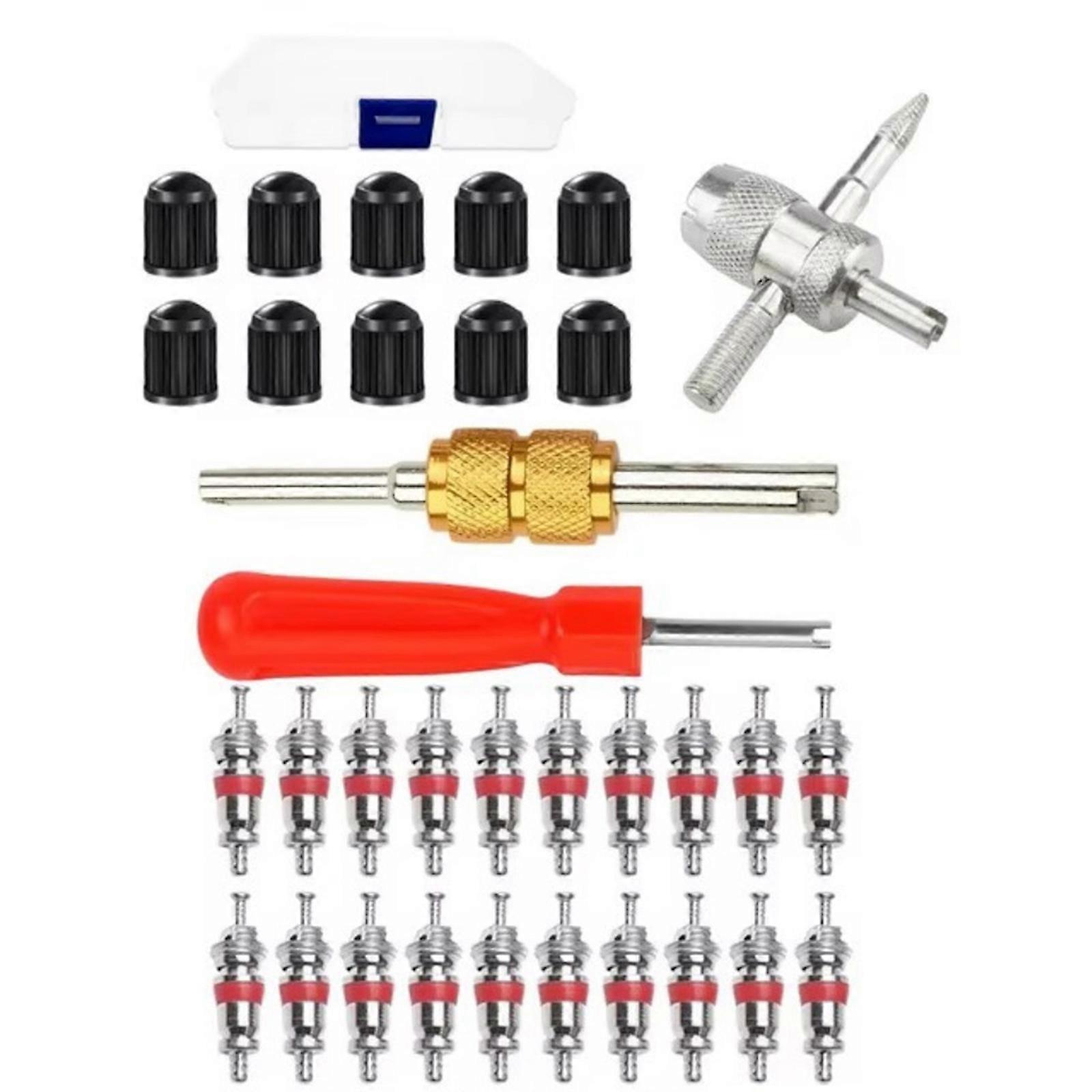 Professional Tire Valves Cores Extractor set with Comfortable Handle Manual Tire Valves Cores Removal for Tire Servicing Multicolor