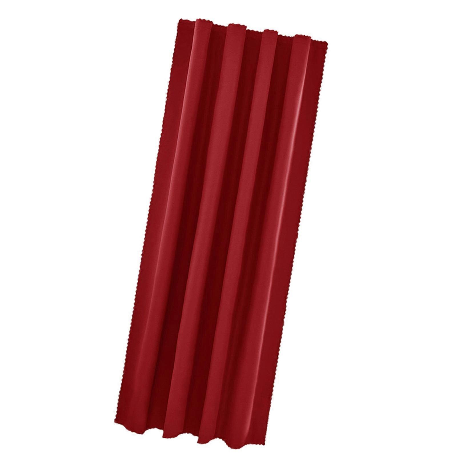Lightproof Thermals Insulating Window Drape Sound Absorbing Polyester Curtains for Room Cinemas Setups  Red
