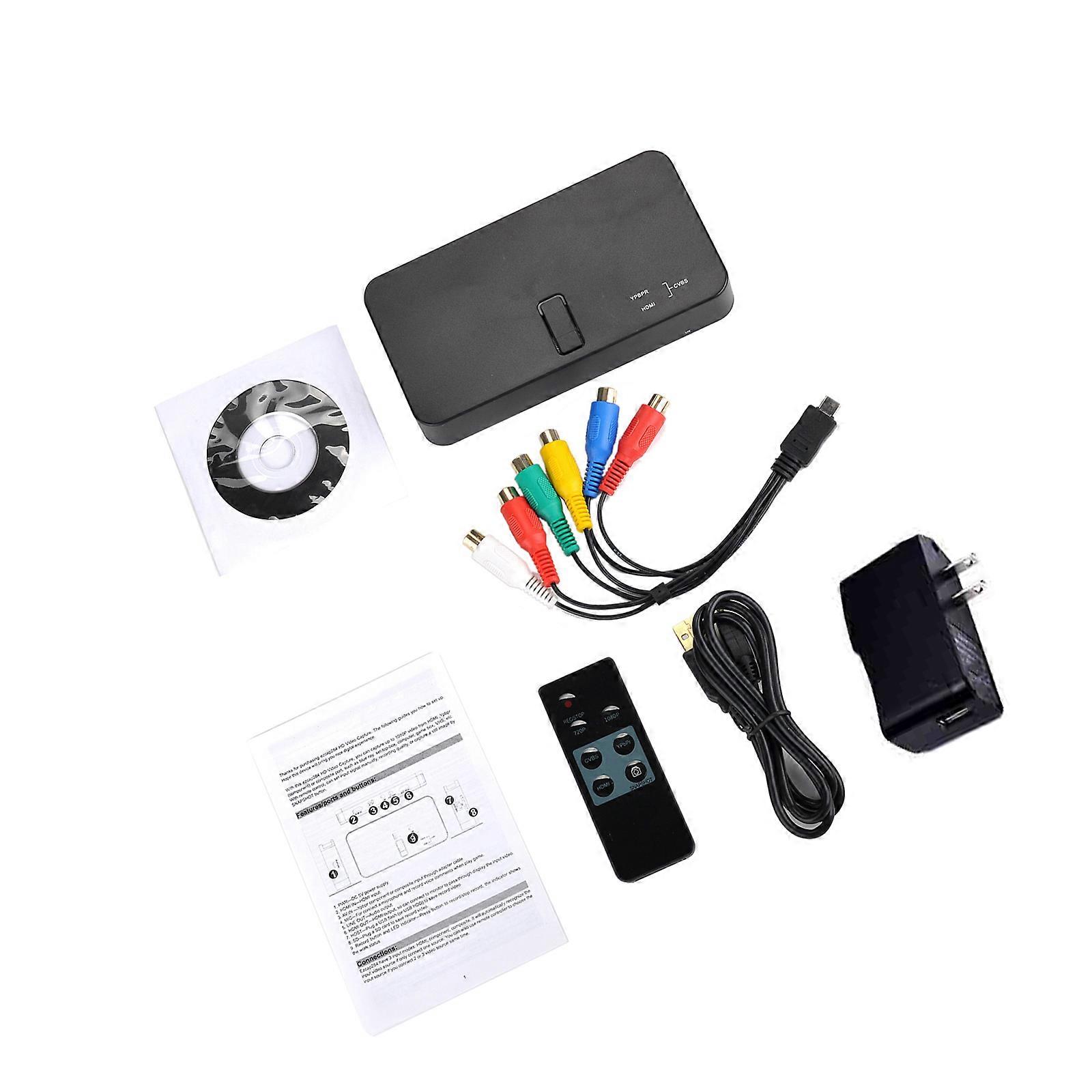 Video Recorders Captures Device Component Composite HDTV Input Builts In Microphones For Live Commentary PC FreeRecording Multicolor