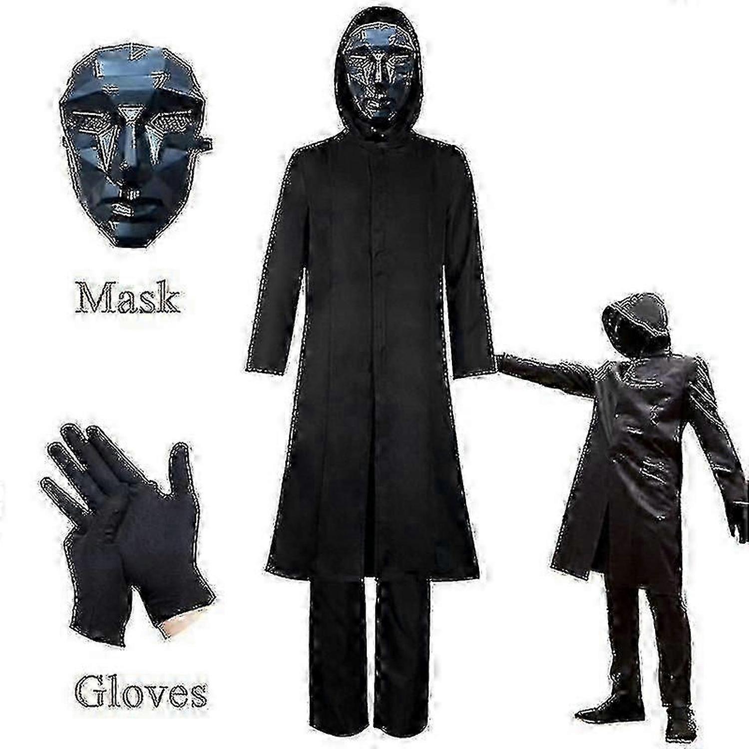 Kostým bosse ve stylu dospělého Squid Game + maska ​​+ rukavice - FKB