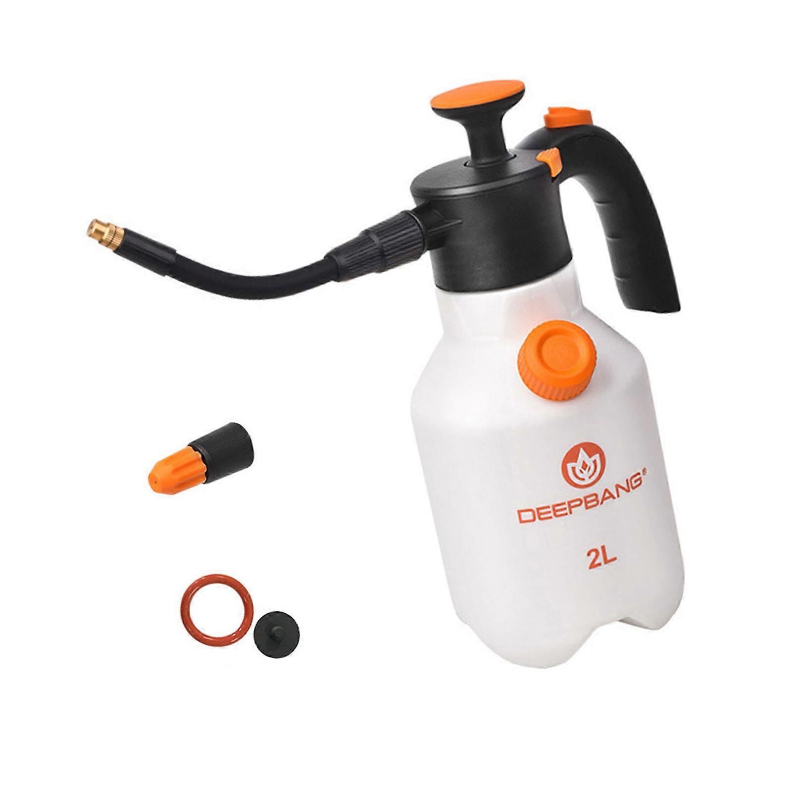 Light weight 2L Garden Sprays Bottle With Flexible 360 Degrees Wand Adjustable Mists Setting For Houseplants And Flowers  White