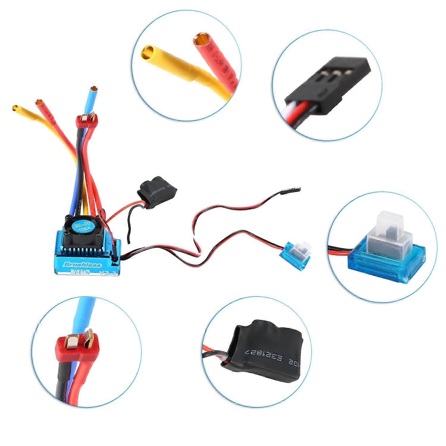 120A Brushless ESC Electric Speed Controller 5.8V/3A BEC for 1/8 1/10 RC Car