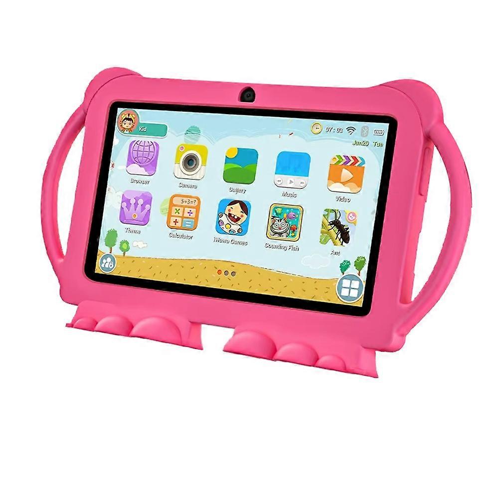 Tablet infantil de 7 polegadas com capa protetora com desenho animado, Wi-Fi 5G, 4 GB de RAM e 64 GB de ROM.