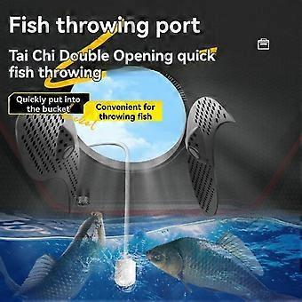 Multifunktionale Angelausrüstung: Fischeimer mit spritzgegossenem Sockel in Carbonoptik