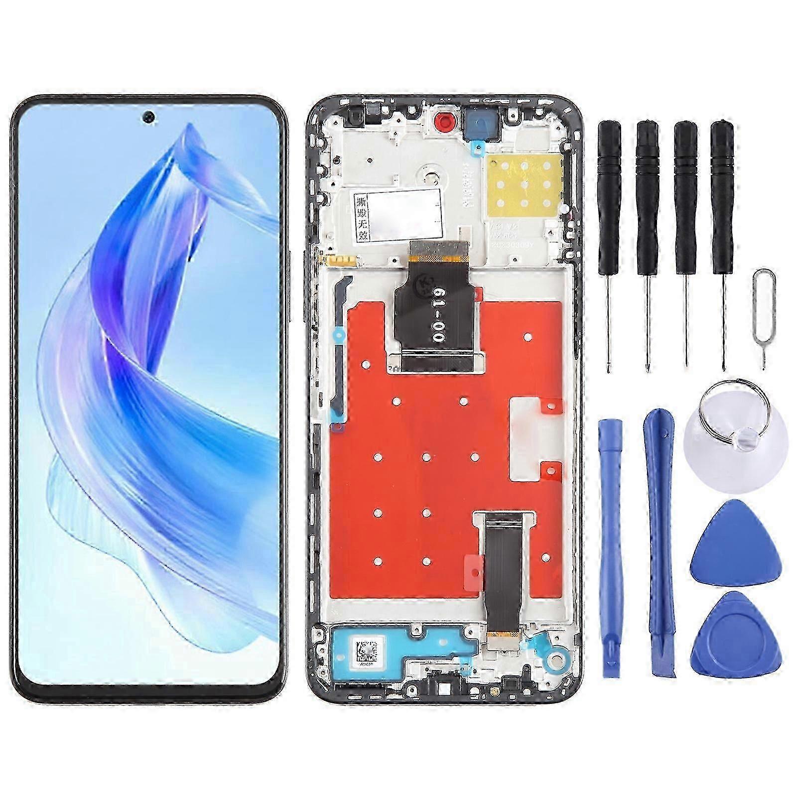 Compatible LCD Screen Digitizer Full Assembly with Frame for Honor 90 Lite