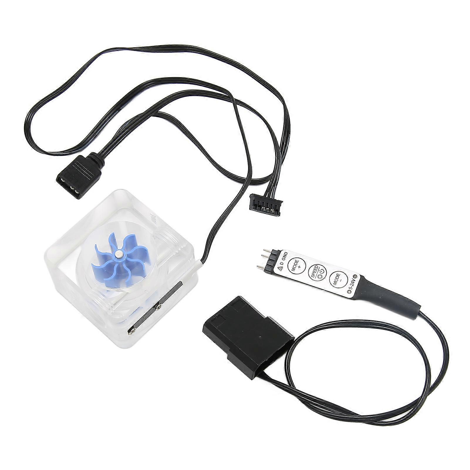 PC Water Flow Meter Indicator G1/4 Thread 3 Way Acrylic Water Cooling Flow Meter Indicator for Computer