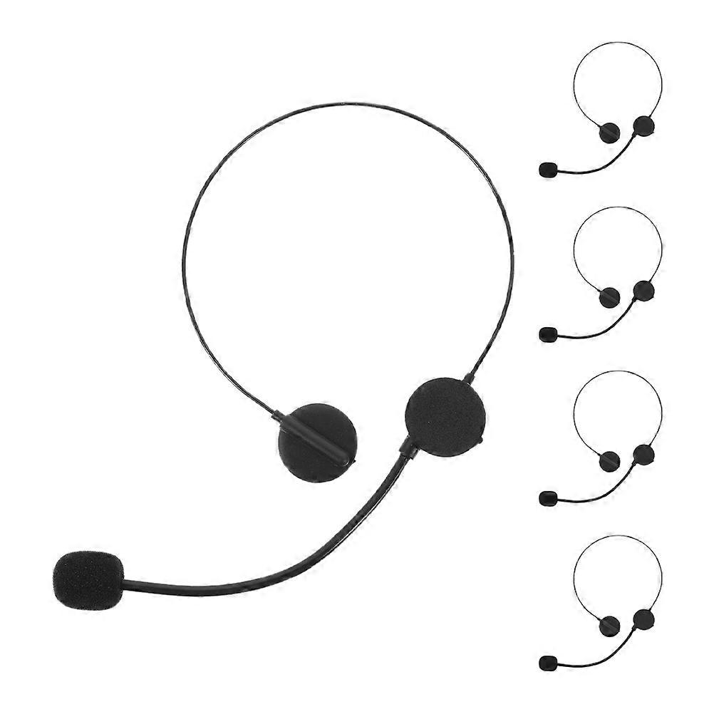 Fake Microphone Headset for Party Use with 5Pcs Props