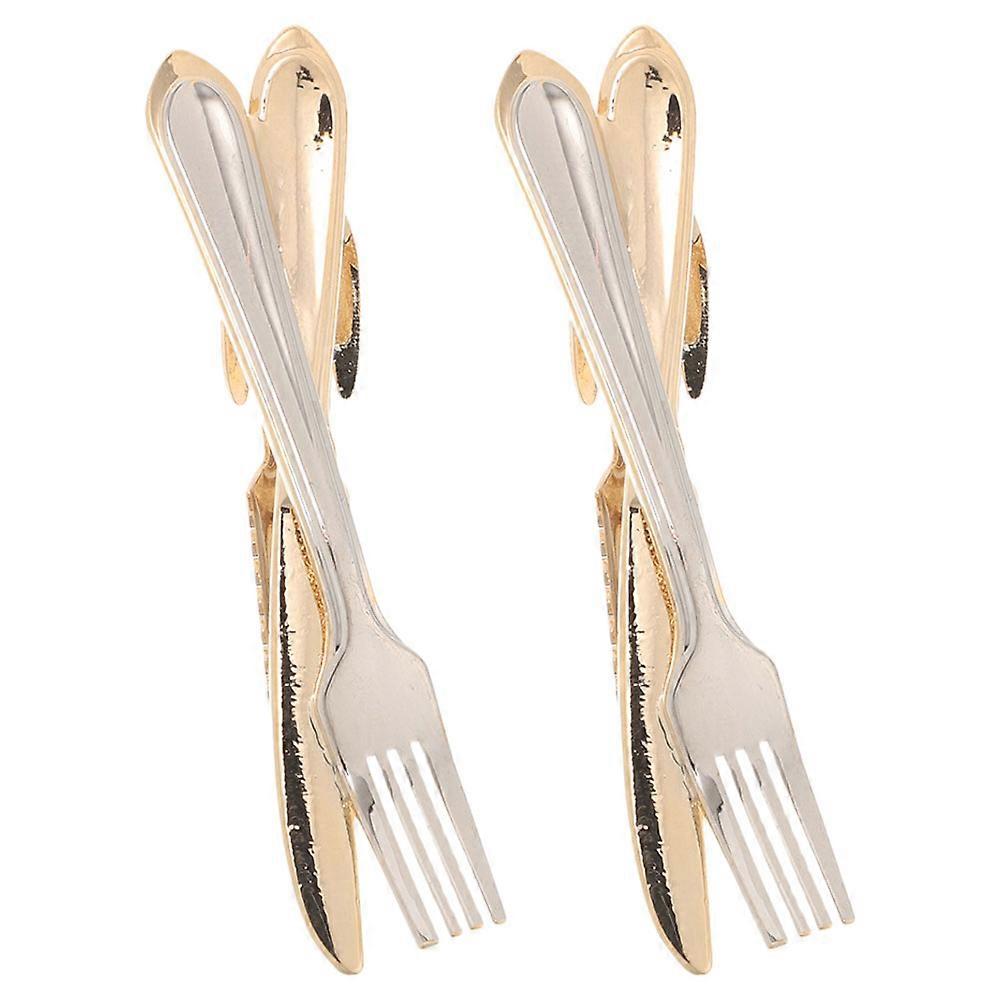Men's Tie Clips Made From Copper For Business Settings And Formal Events Featuring Strong Grip Design 2Pcs Set