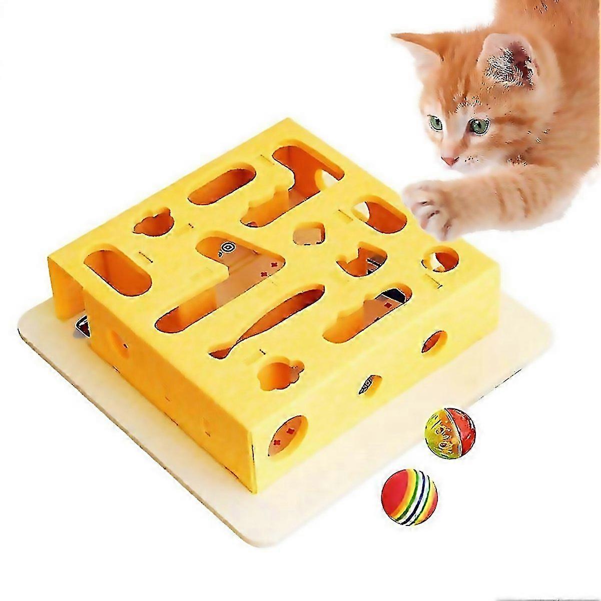 For Cat Puzzle Toy Claw Grinding Puzzle Toy For Cats Interactive Interesting Maze Box Wooden Puzzle
