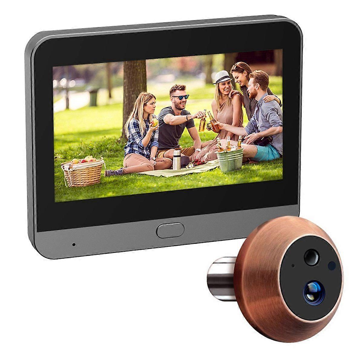 Tuya Wifi 3MP Mini Peephole Door Camera Smart Wireless Video Intercom Doorbell PIR Motion Detection