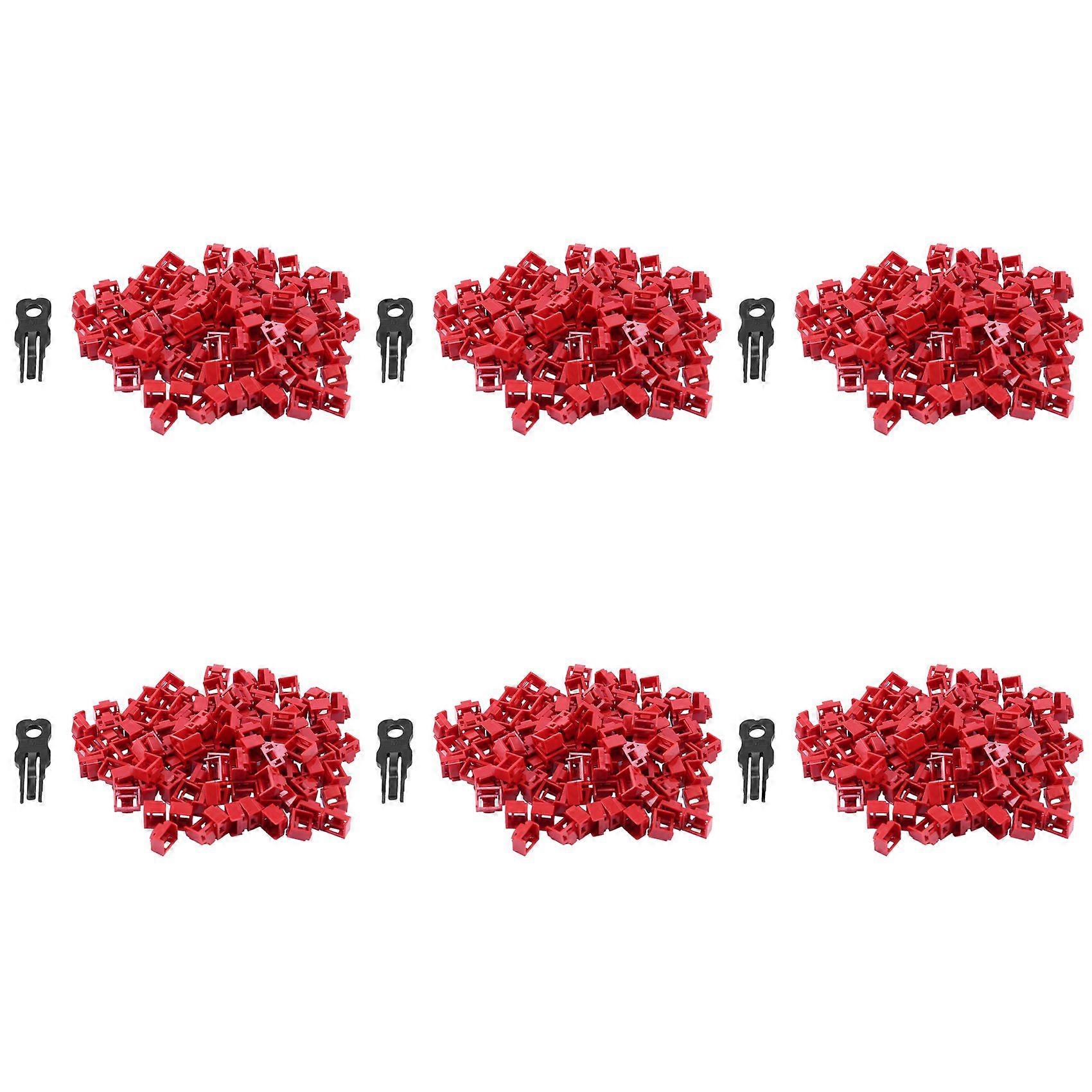 600Pcs Red RJ45 Port Ethernet LAN Hub Anti Dust Cover Plug Cap Blockout Protector with Proprietary Lock and Key