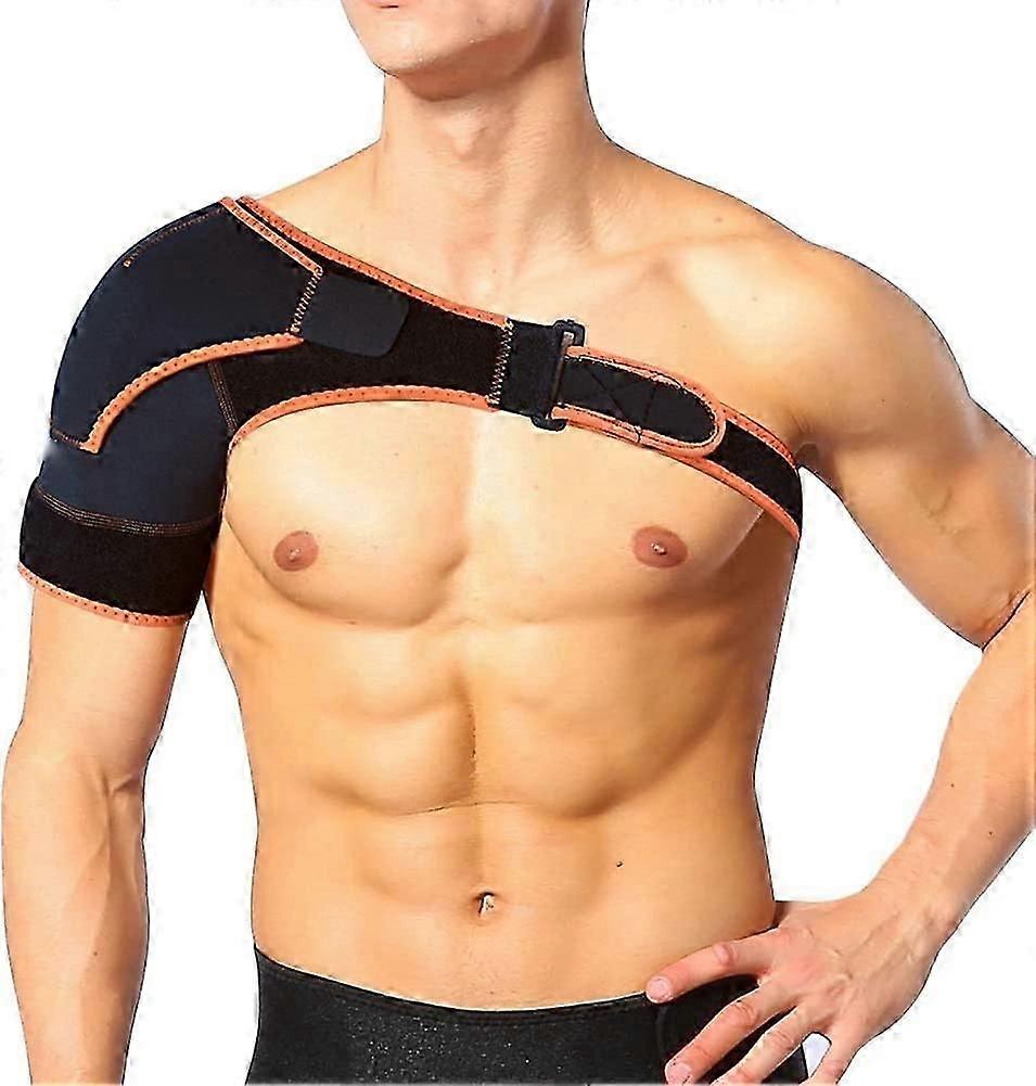 ショルダーブレースサポートストラップラップベルトサポートバンドパッド-回旋筋腱板、怪我の予防、脱臼ACジョイントのための通気性のあるネオプレンショルダーサポート