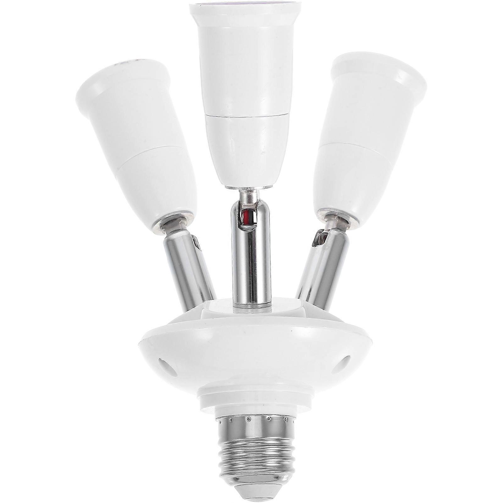 Bulb Socket Extension E27 Adapter with 3 Head Adjustable for Wide Ceiling Light