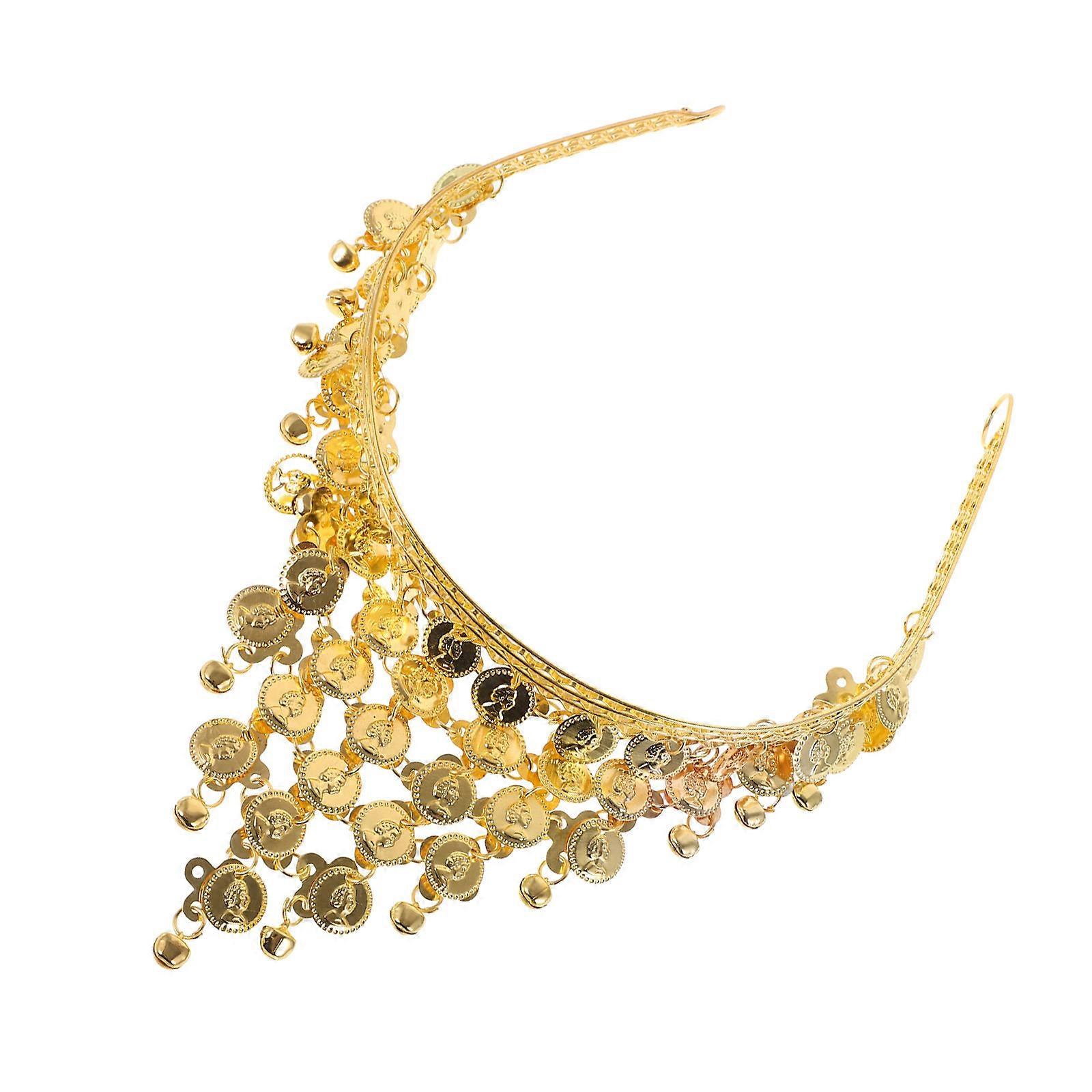 Dancing Headband for Dance Performance with Dangling Coins