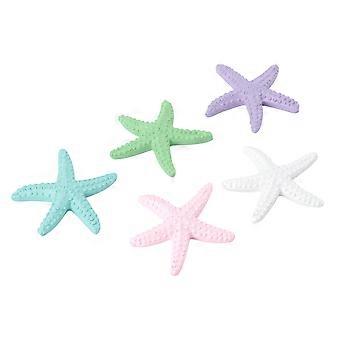 Ornement d'aquarium en résine colorée en forme d'étoile, pour la décoration d'un aquarium à poissons, 10 pièces assorties, motifs décoratifs pour un paysage vivant