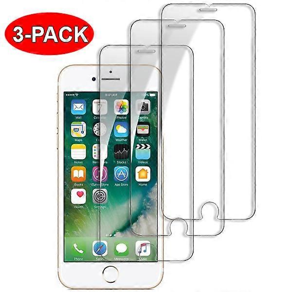 3-Pack - compatible with iPhone 8 Plus - Tempered Glass Screen Protector Transparent