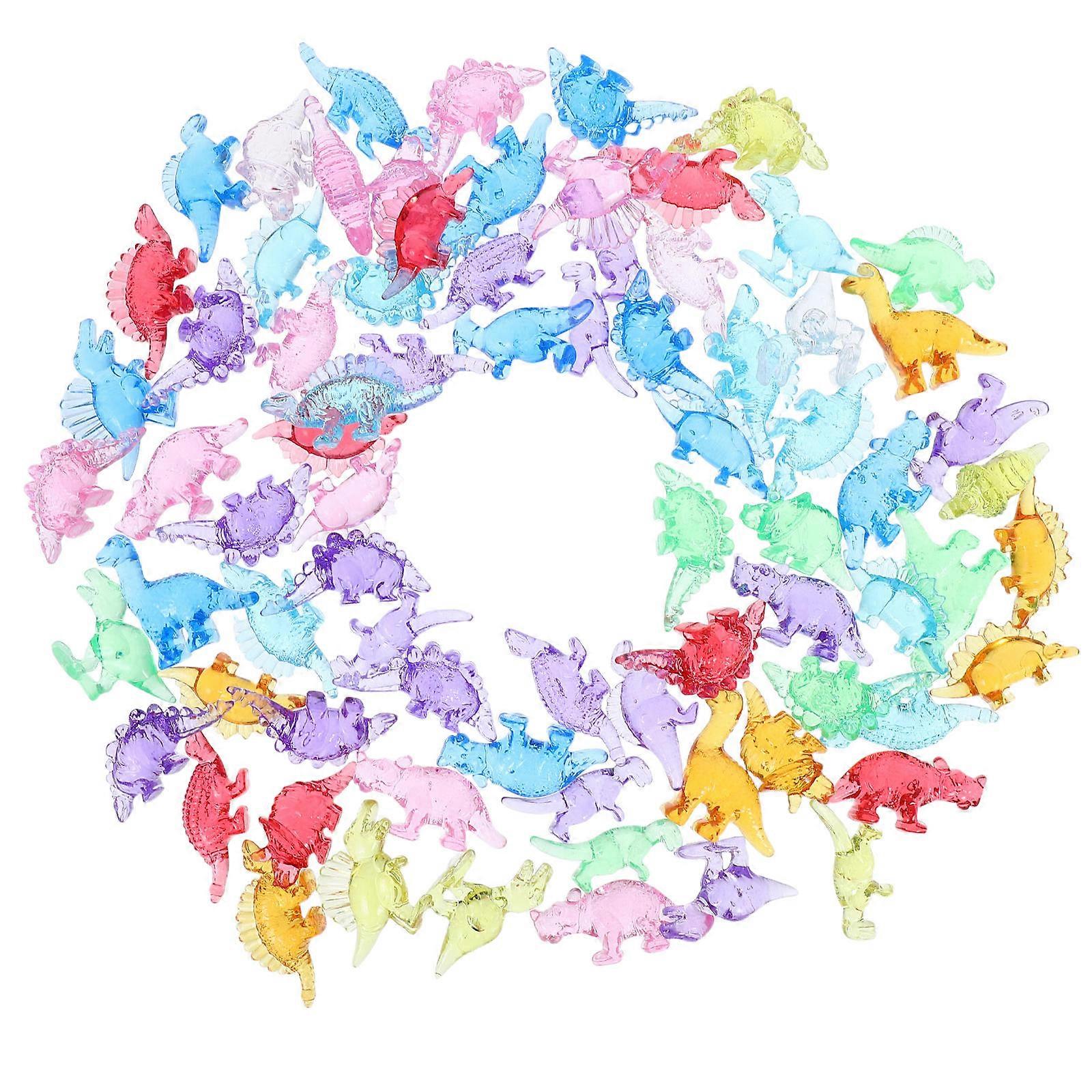 Assorted Color Dinosaur Models Mini Figures for Decoration 1 Bag of Dinosaurs