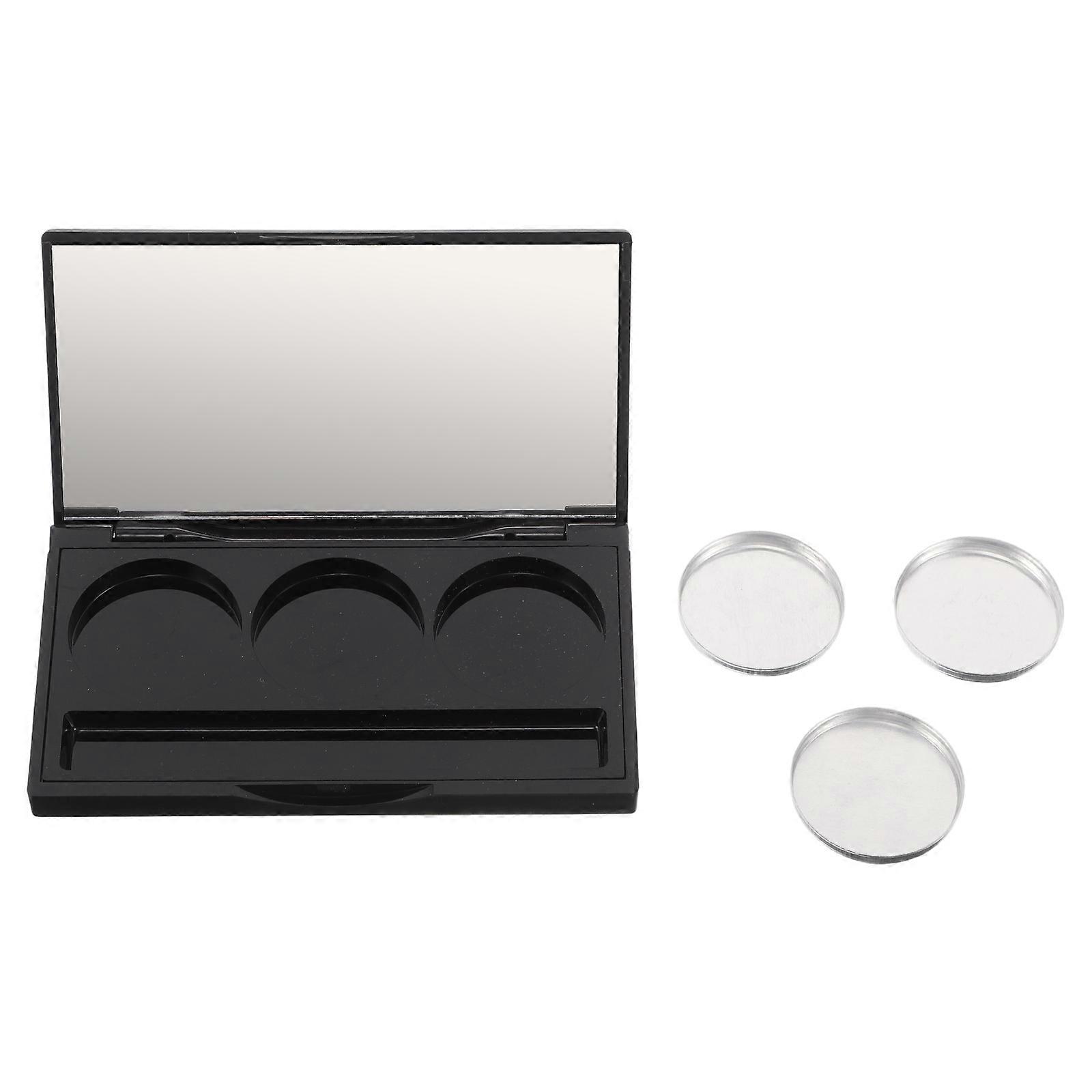 Portable Makeup Palette Eyeshadow Container for Cosmetic Use 3-Grid Pans