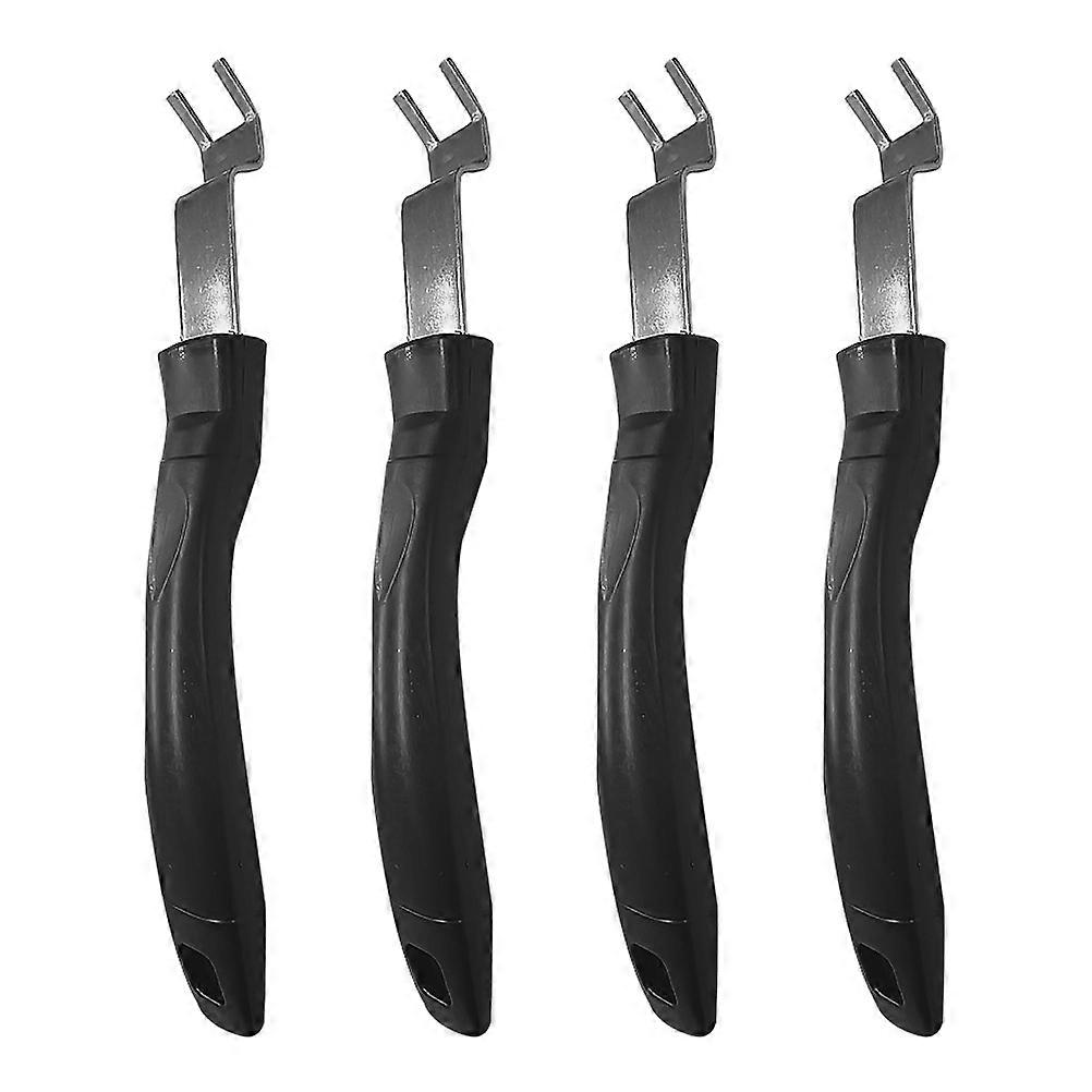 4 Pcs Baking Rack for Oven Cooking Charcoal Accessory in Black