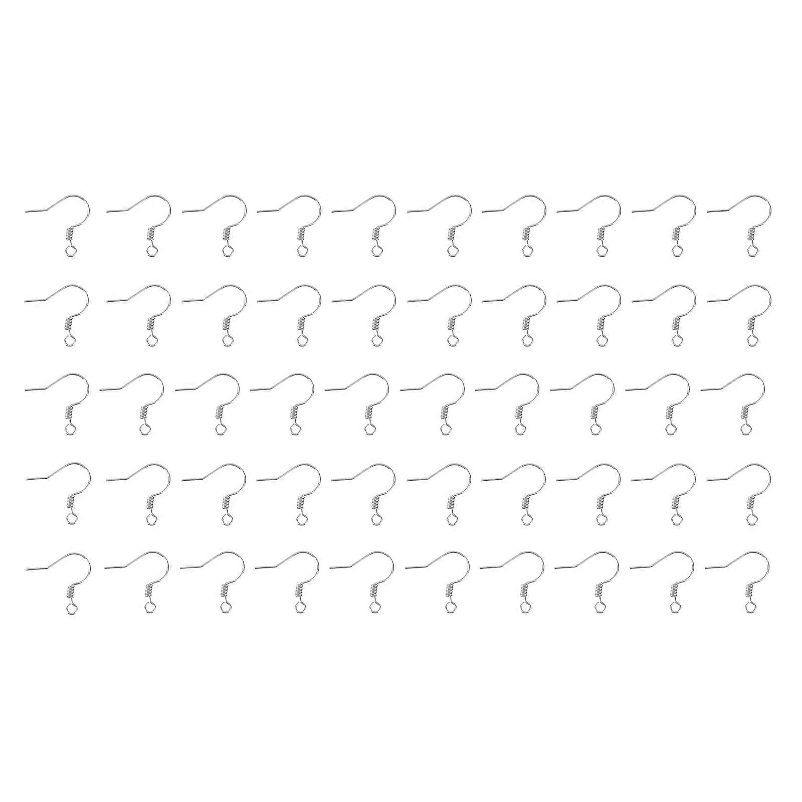 Silver Jewelry Making Earring Hooks for DIY Accessories 100Pcs