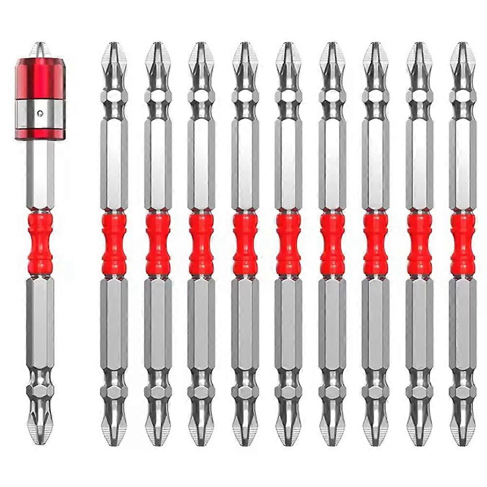 10PCS Double End PH2 Magnetic Screwdriver Bits Set Cross Head 100mm