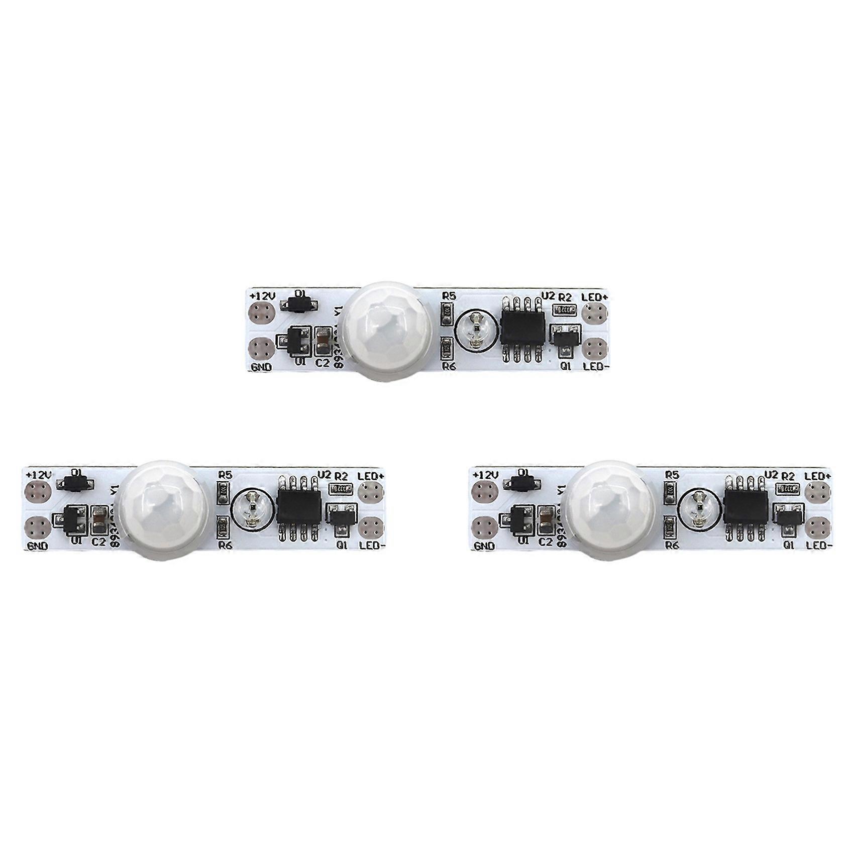 3X DC 5-24V 12V PIR Motion Sensor Switch Module Human Movement Sensor Detector Controller Switch Module