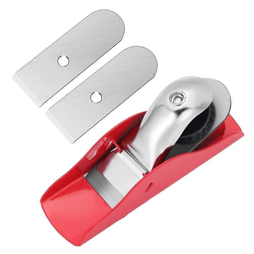 Mini Hand Planer with 2 Replacement Blades, Adjustable Woodworking Block Plane for DIY Craft
