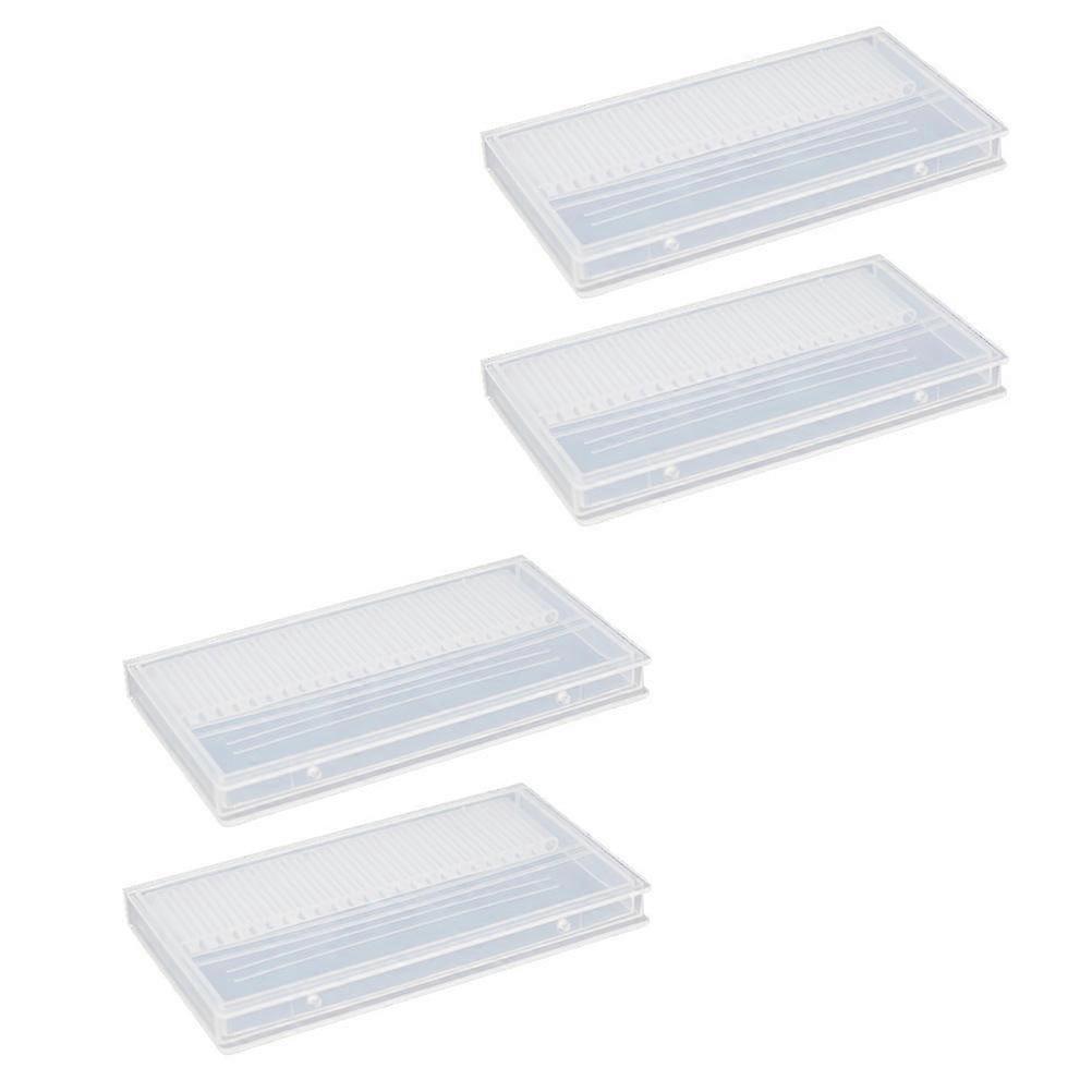 Nail Drill Bits Storage Case for Manicure with 4Pcs Special Grinding Head Boxes