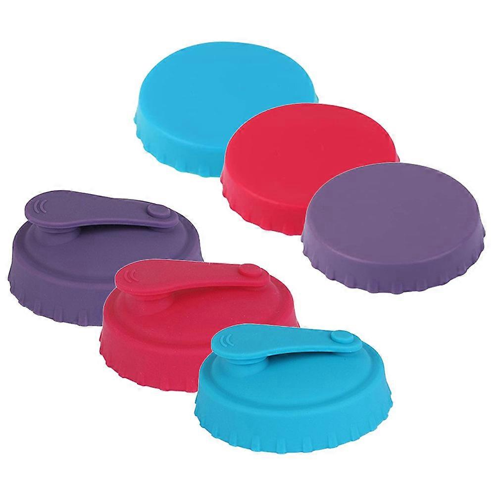 Silicone Can Lids Easy Pull Can Seal Covers for 6Pcs Reusable Protection