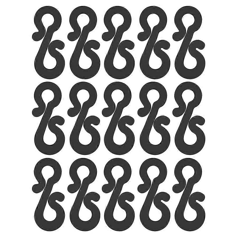 Plastic S Clip Hooks for Gutter Hook Light Clip Decoration 100Pcs