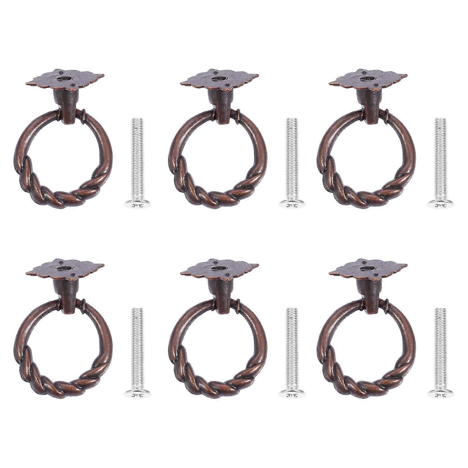 6Pcs Small Pull Knobs Zinc Alloy for Jewelry Box Handles