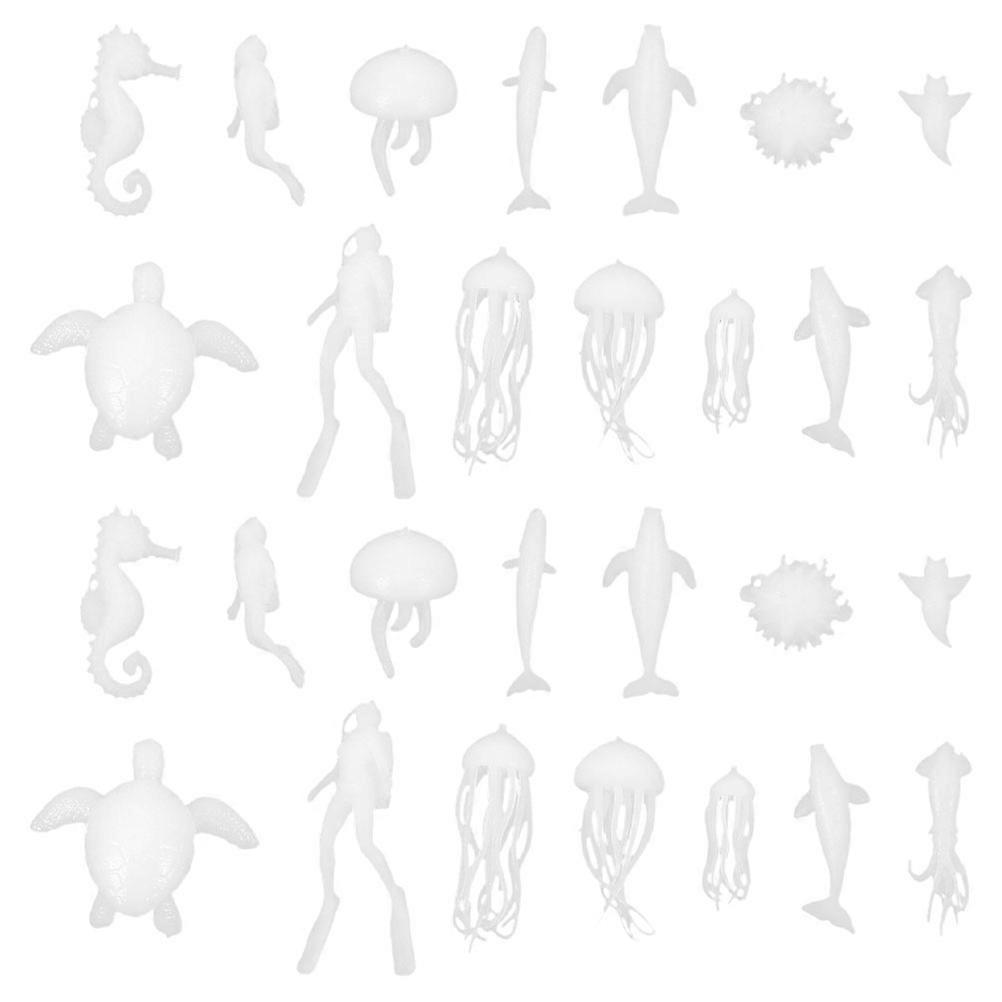 Microscopic Marine Animals Plastic Sea Animals for 2Sets Epoxy Casting Supplies