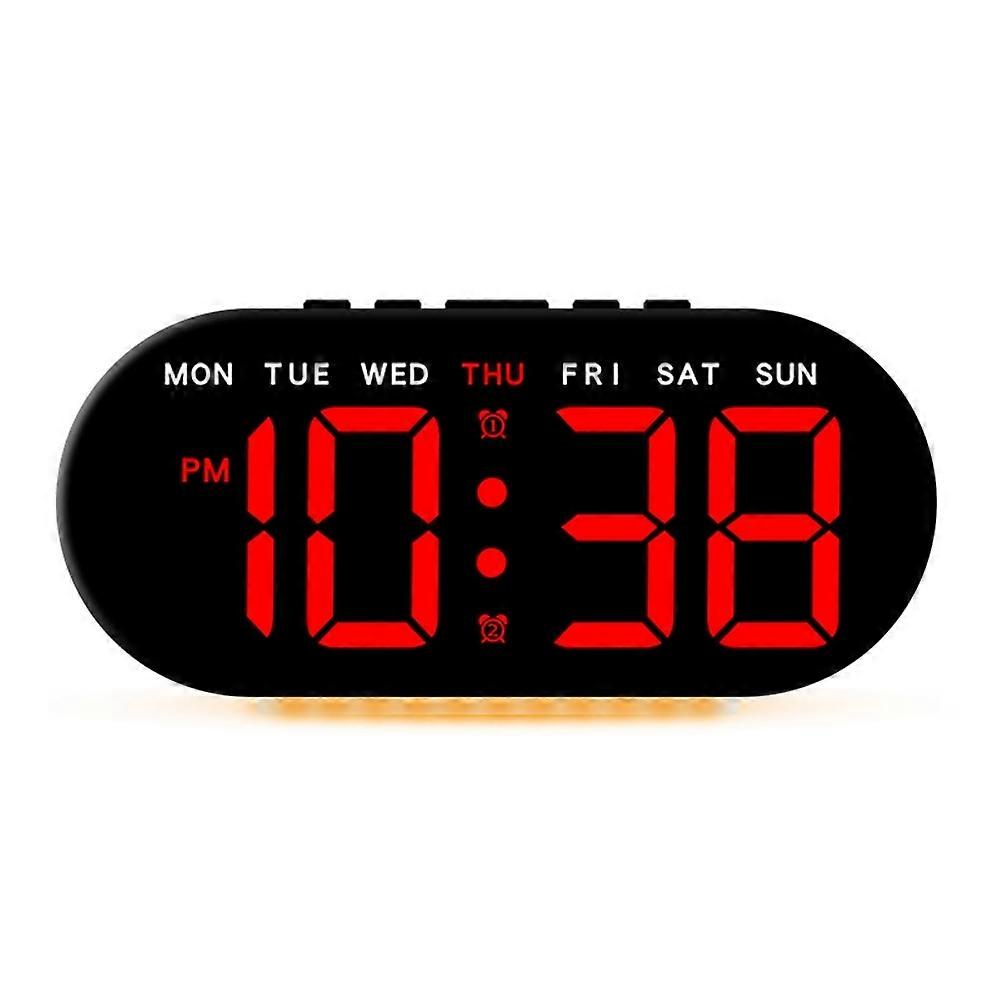 GH9003 Multifunctional LED Digital Clock Temperature Display Ambient Light Bedside Clock