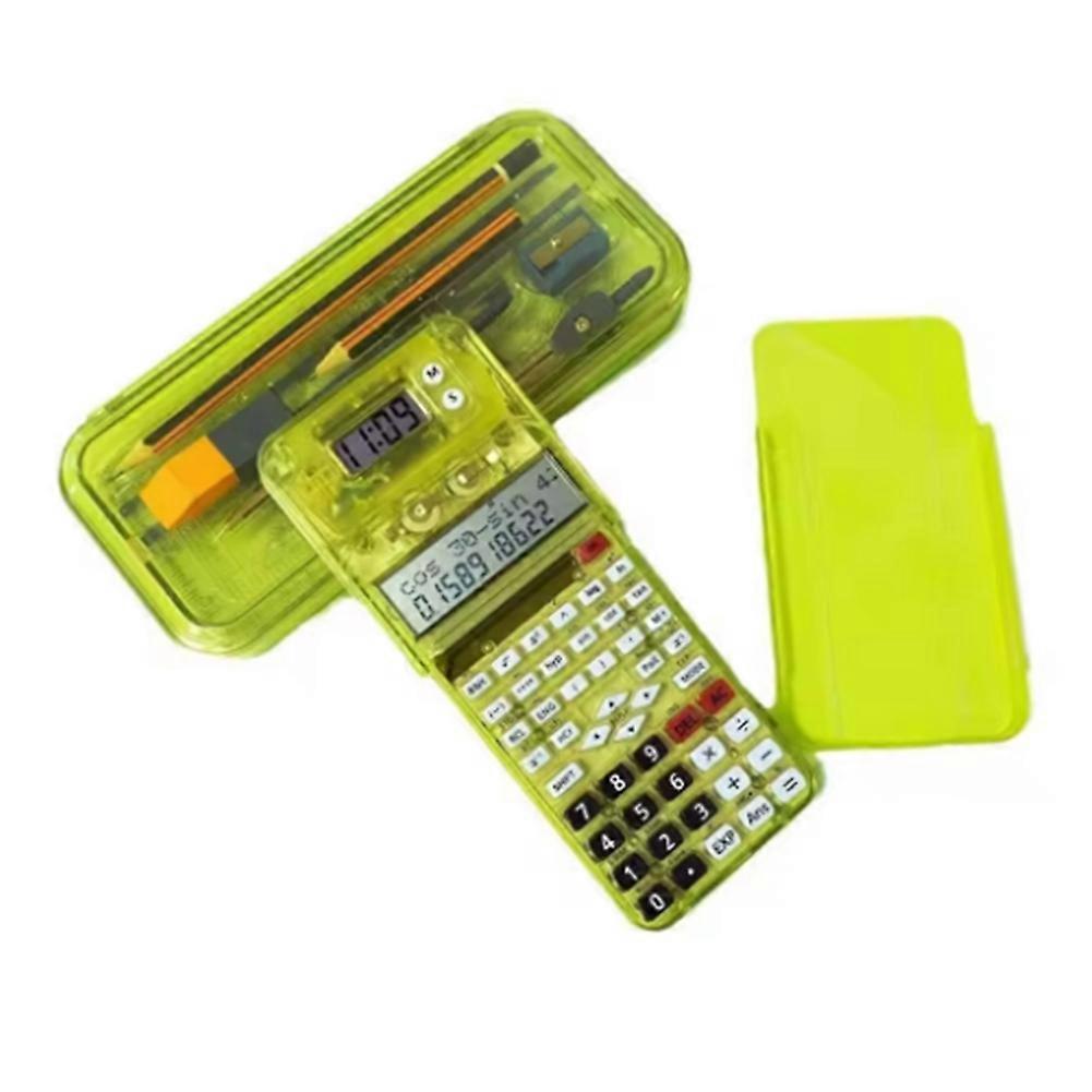 Functions Engineering Scientific Calculator 2-Line Display with Protractor Compasses Function Calculator Multifunction