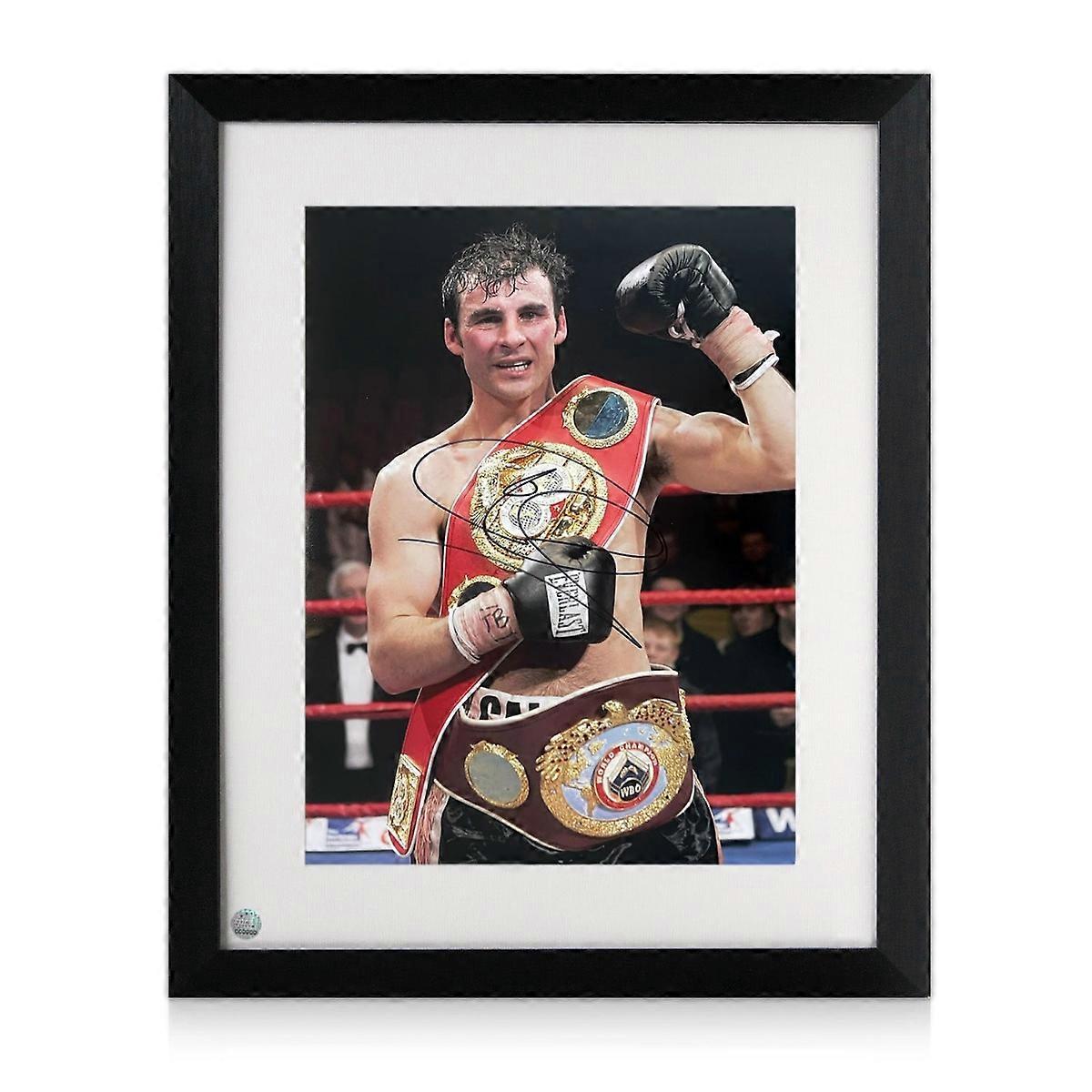 Joe Calzaghe Signed Boxing Photo: Champion. Framed