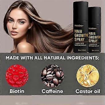 3pcs 50ml HaloGrow Hair Growth Spray Reduce Hair Loss Biotin Hair Thickening Gentle Regrowth Mist For Women & Men