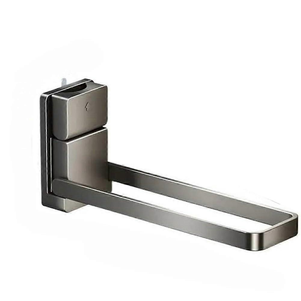 Wall Mounted Folding Towel Rack with Suction Cup for Space Saving Bathroom and Kitchen Storage