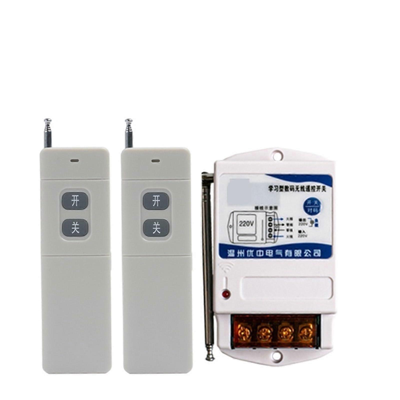 220V Wireless Remote Control Switch  Power SinglePhase Long Range Dual Handle for Pump Lighting