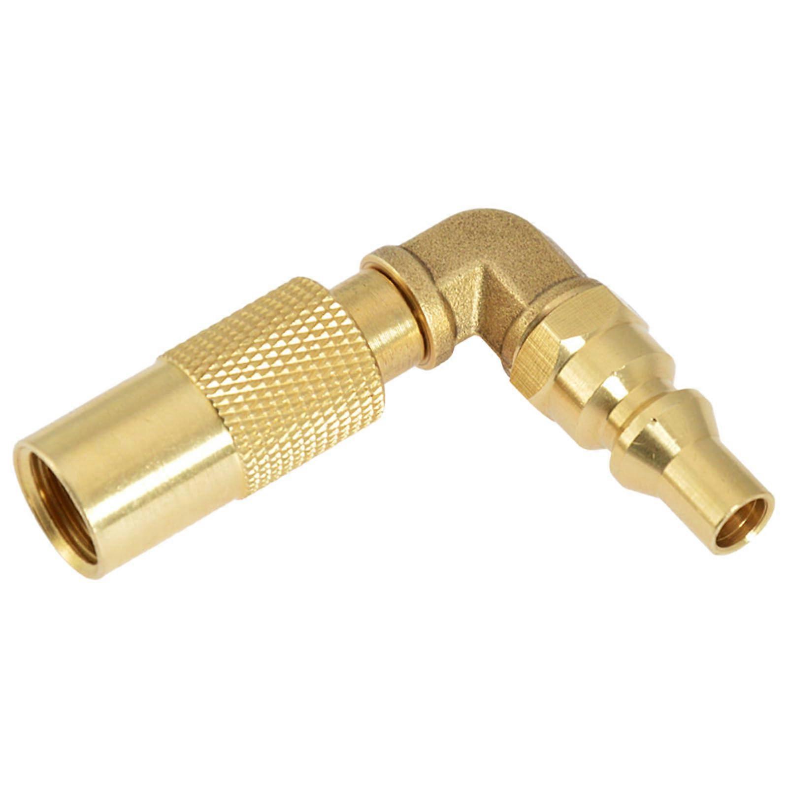 Propane Quick Connect Elbow Adapter Solid Brass 90 Degree for 17in 22in Griddles and Camping