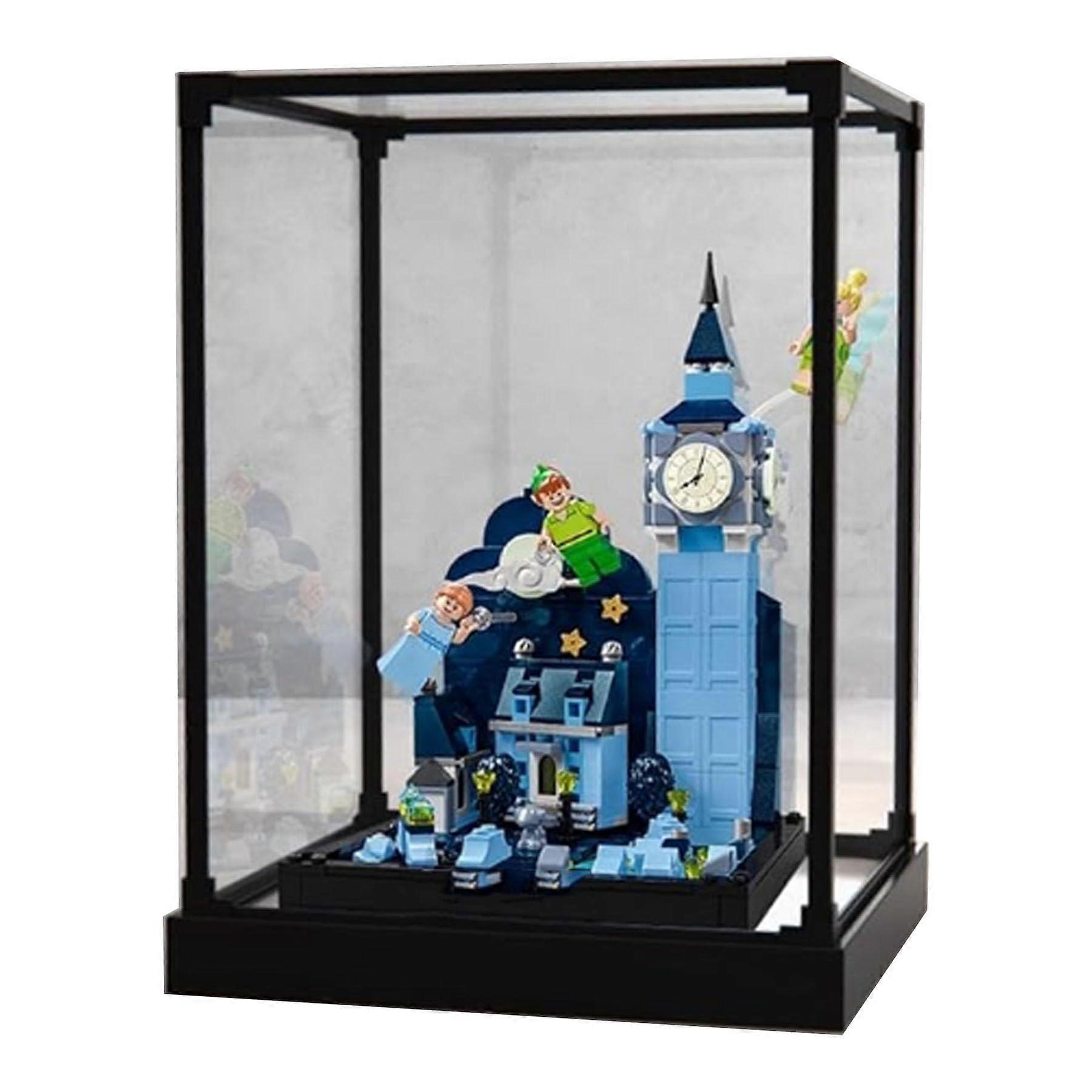 Clear Acrylic Display Case for  43232 Flying Over London Set Dustproof White Base Showcase Box