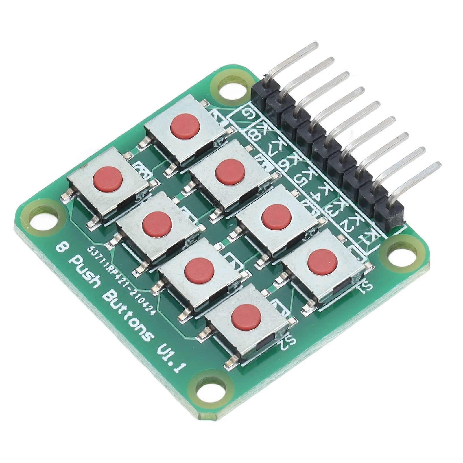 8 Button Keypad Module with Reliable Micro Switches, Compact 2x4 Layout for DIY Electronics