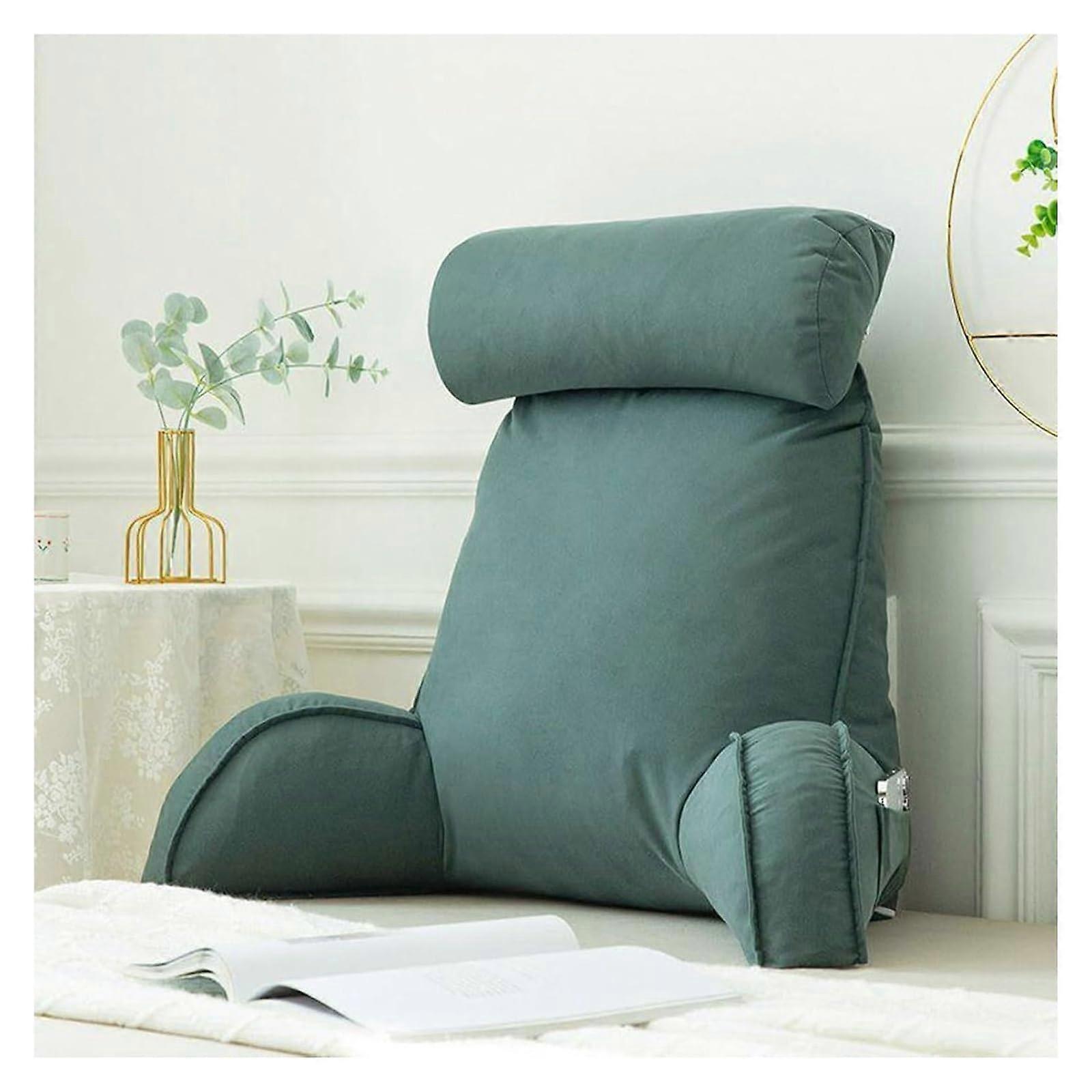 Extra Large Reading Pillow with Armrests for Bed and Sofa, Back Support with Neck Support